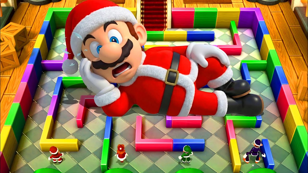 Mario Party 10 Top 30 Funny Minigames -  Mario Vs Daisy Vs Luigi Vs Waluigi