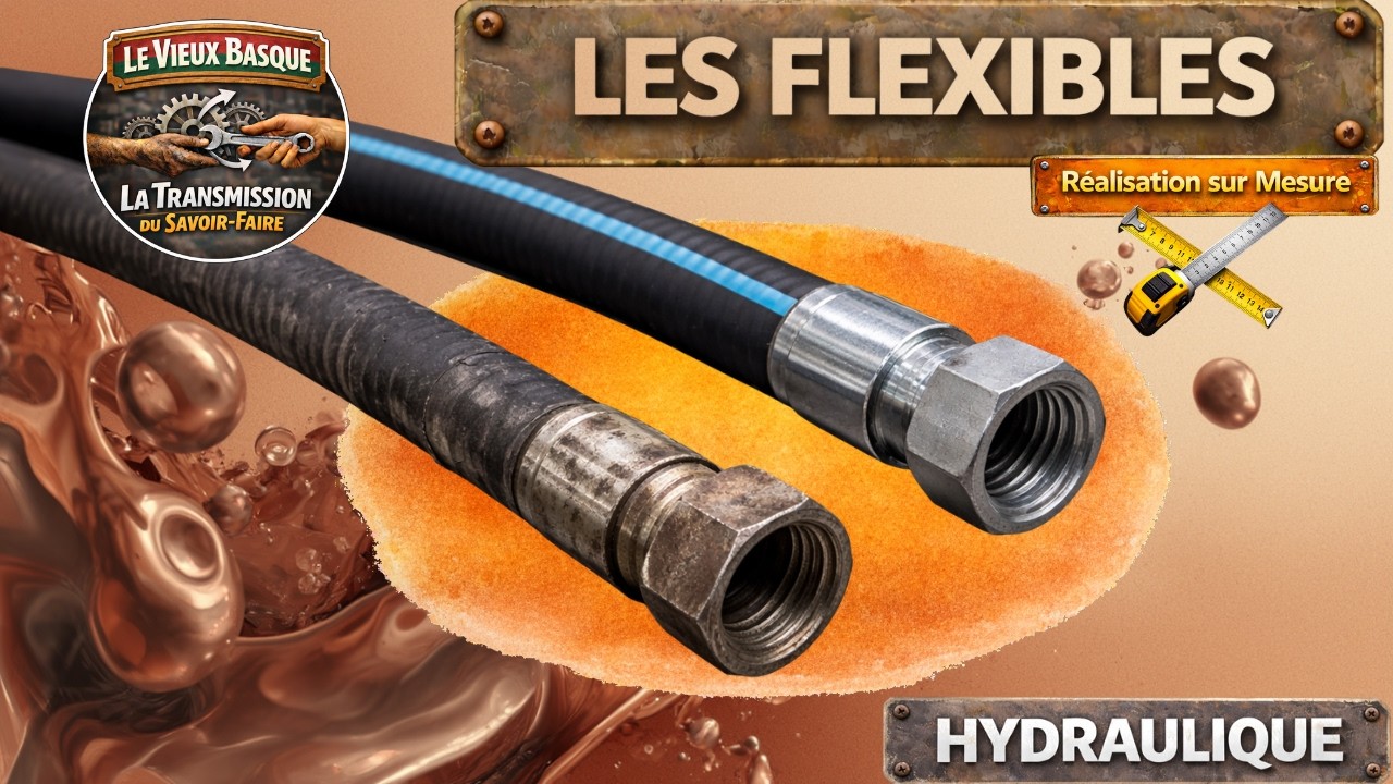 Flexible Hydraulique sur Mesure : Méthode Complète en Atelier + Remontage sur Mini-Pelle