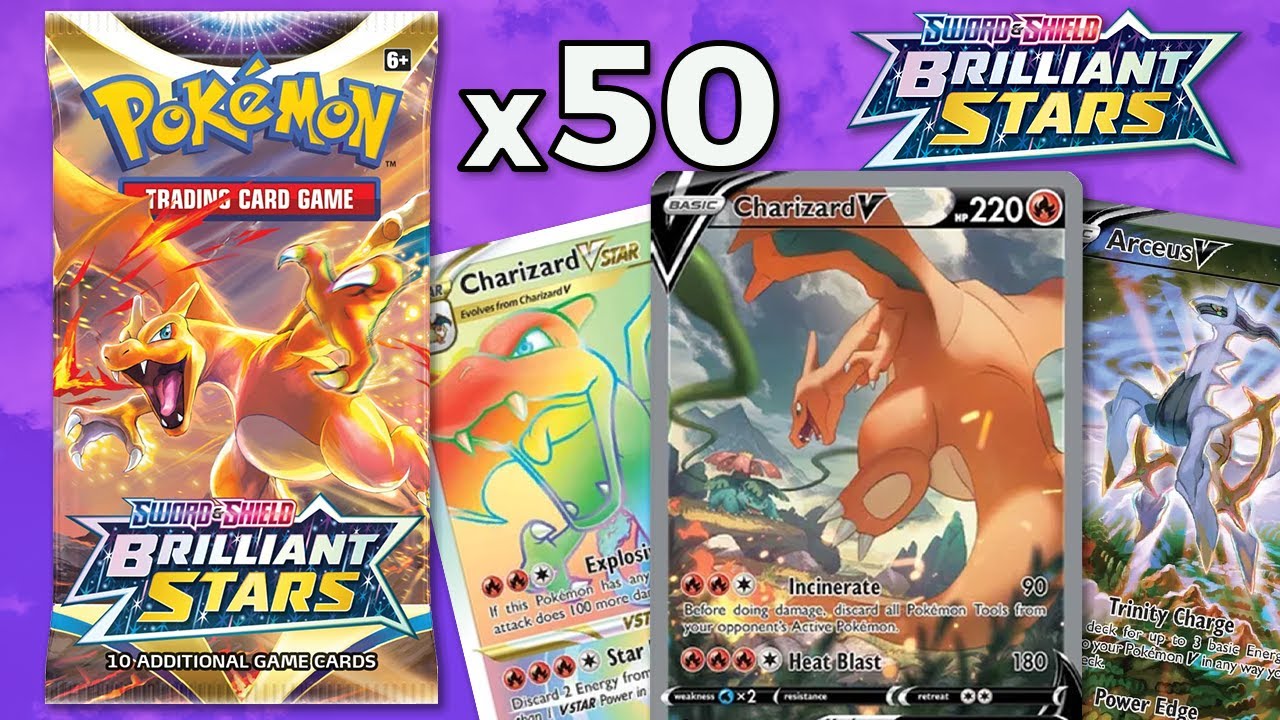 I Ripped 50 Packs of Brilliant Stars for a Charizard V Alt Art and Here's What Happened!