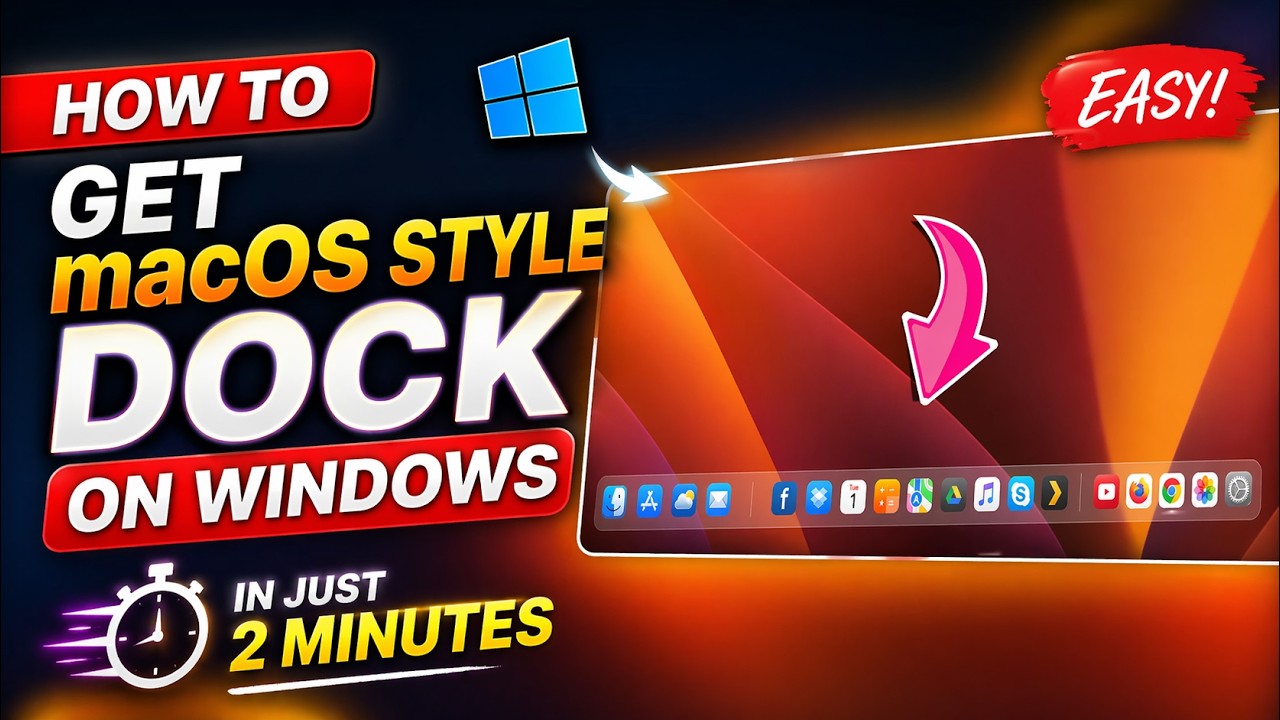 How to Get macOS Style Dock on Windows in Just 2 Minutes