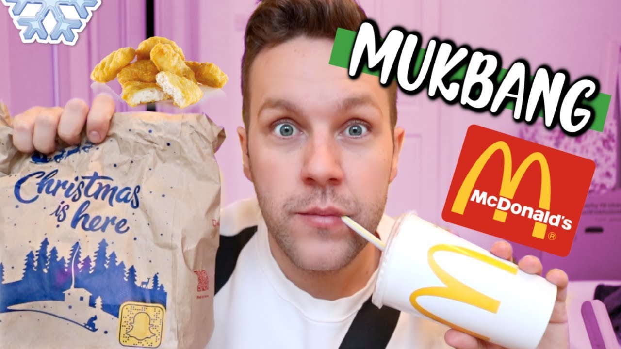 My FIRST Mcdonalds Mukbang! Vlogmas Day 15