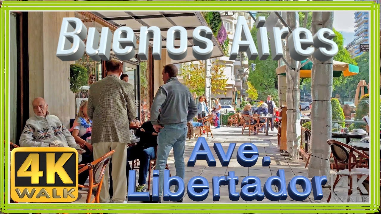 【4K】WALK Buenos Aires 2019 walking tour LIBERTADOR urban hiking Argentina documental !