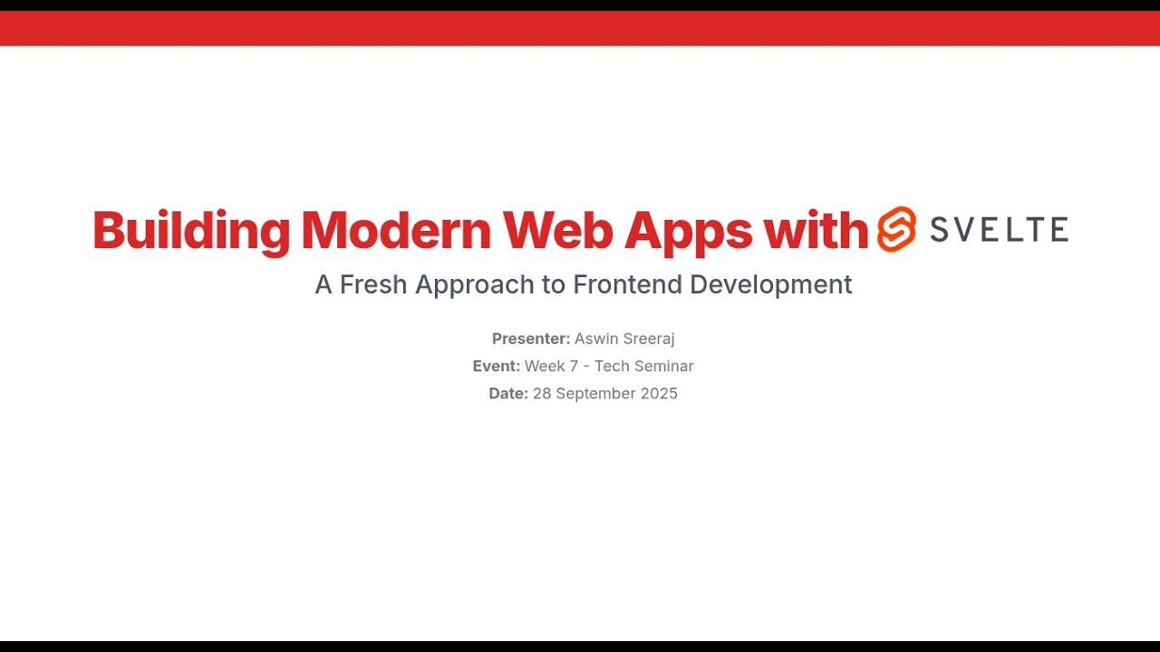 Building Modern Web Apps with Svelte