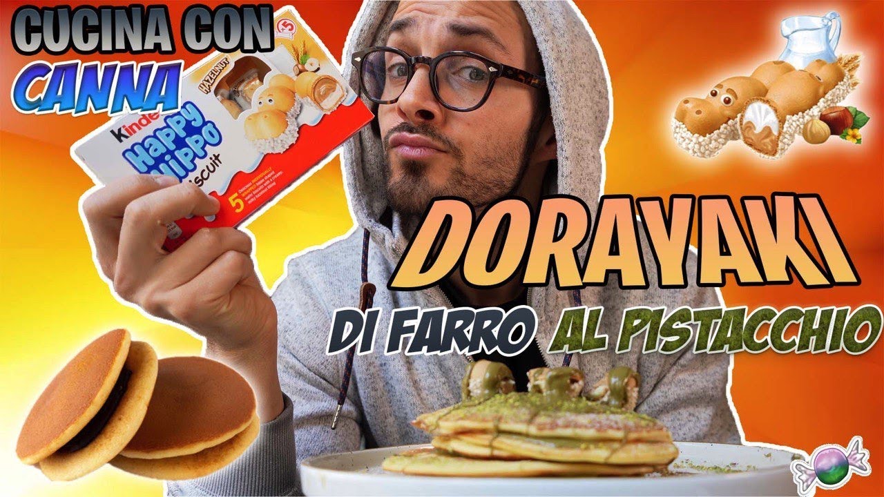 #DORAYAKI di farro AL PISTACCHIO ed HAPPY HIPPO. #cucinaconcanna