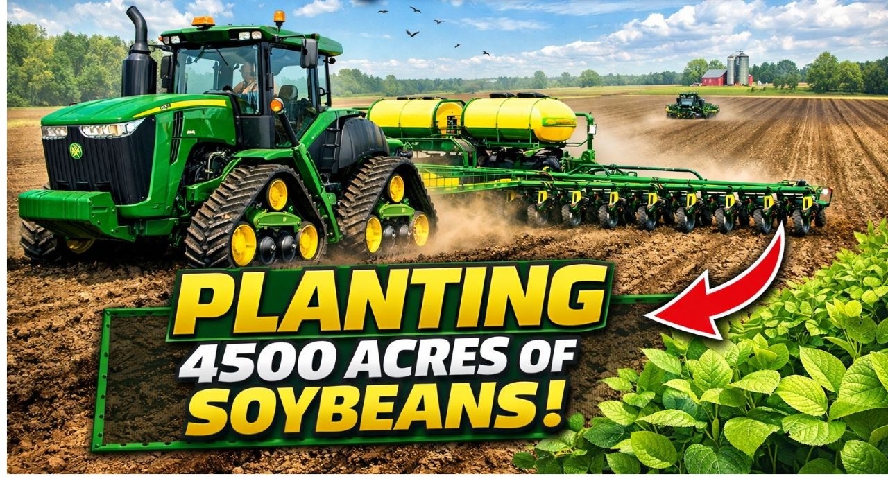 Planting 4,500 Acres of Soybeans in Farming Simulator 25! 🌱 MASSIVE Operation