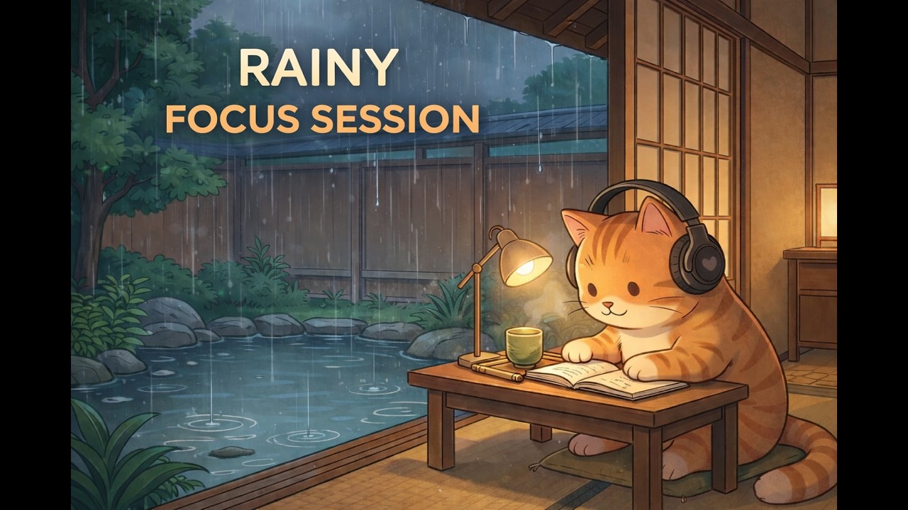 Gentle Rain Focus Music 🍵 Calm Background Music for Studying, Work & Deep Focus