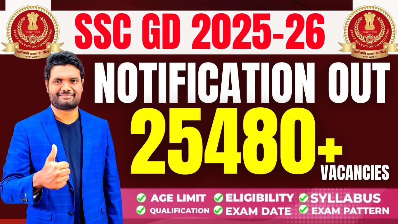 SSC GD Notification 2026 OUT | 25,487 Vacancies | Eligibility, Age Limit, Syllabus, Apply Online