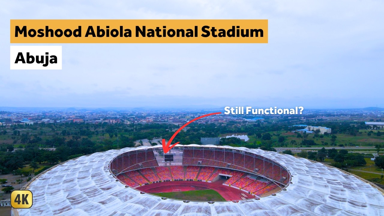 Exploring Abuja&rsquo;s Moshood Abiola Stadium | 4K Walking Tour and Drone view