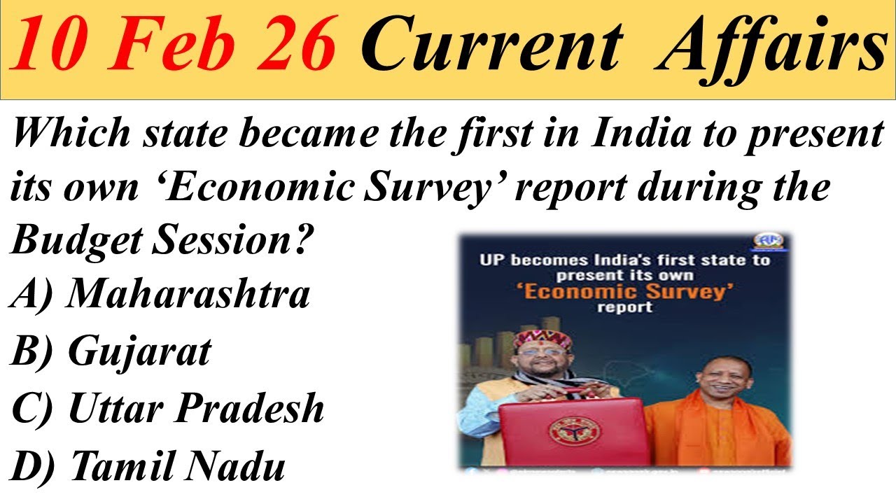 10 February Current Affairs 2026 I Daily Current Affairs 2026 I English