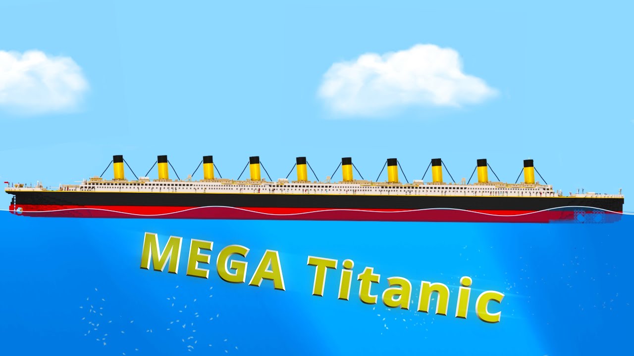 20,000 Piece LEGO Mega Titanic in Floating Sandbox 