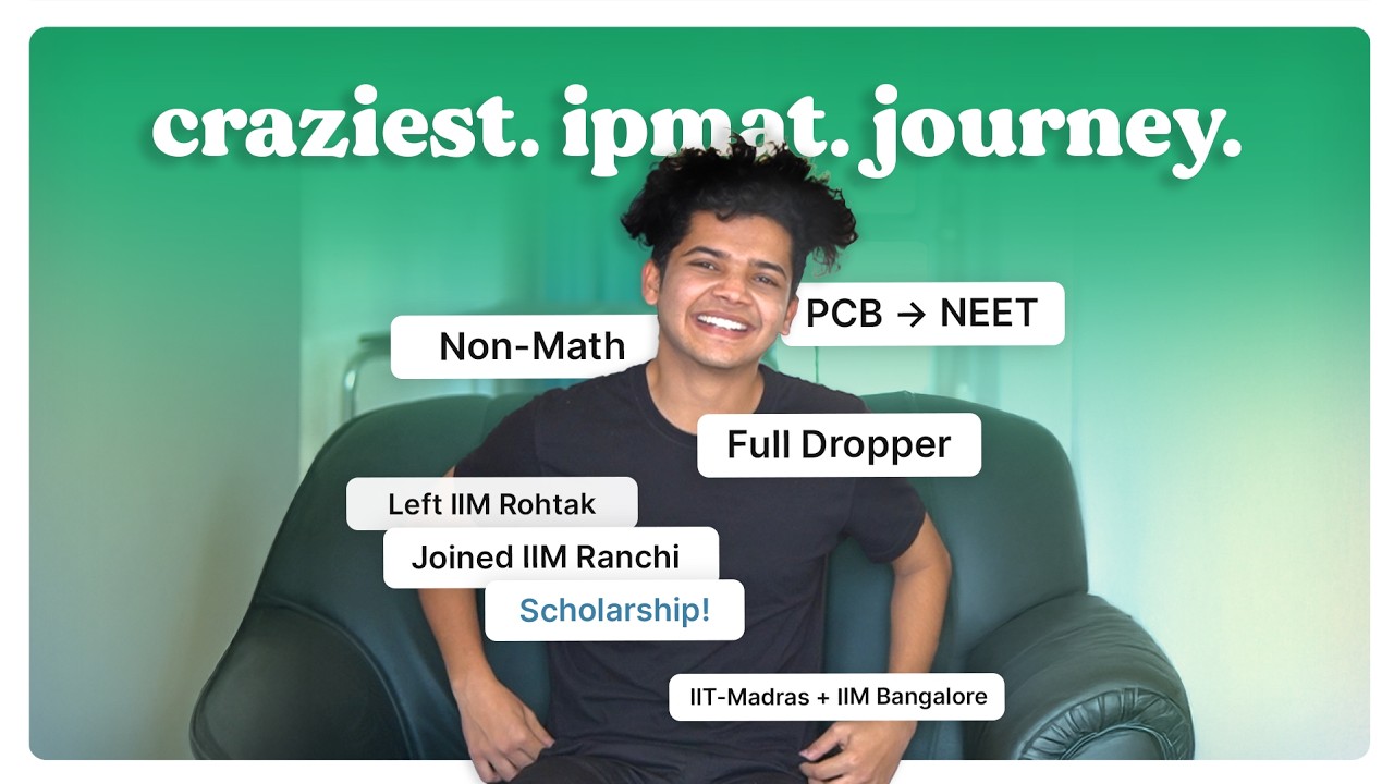 Most Inspiring IPMAT Journey... (if demotivated, watch this) | Non-Math + Full Dropper + Verbal Tips