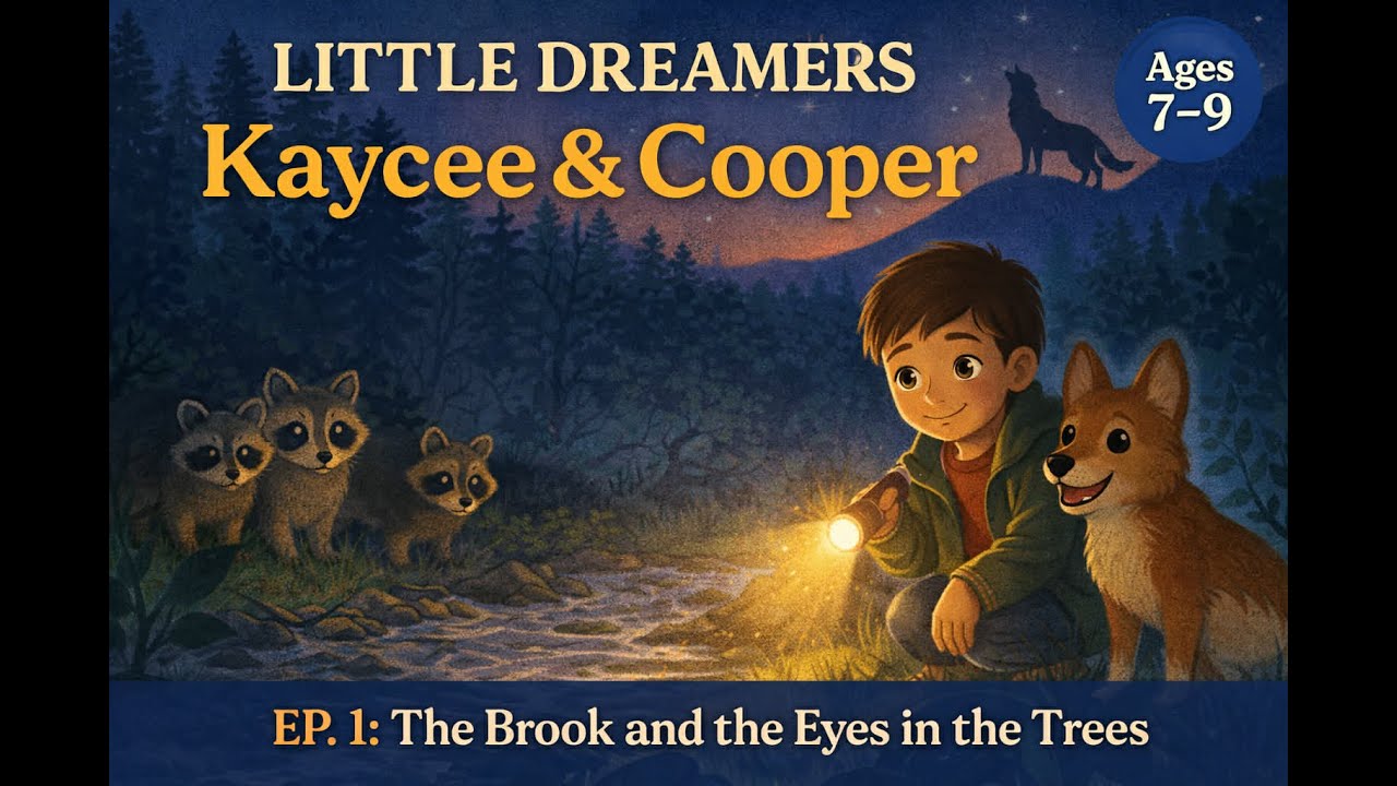 Little Dreamers Ep. 1 | Kaycee & Cooper: The Brook and the Eyes in the Trees | Bedtime Story Age 7-9