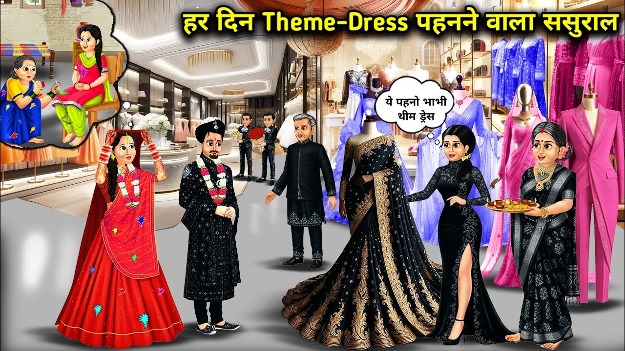 1 ही कपड़े में जिंदगी गुजारने वाली को मिला हर दिन theme-dress पहनने वाला ससुराल || In-laws wearing..