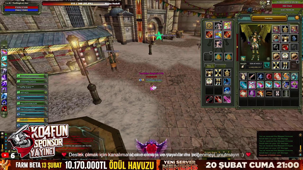 #KO4FUN 🏆  TheMagicaLOne / Mage PK 🔥 Immortal 🔥 #Knight Online PVP #Canlı Yayın