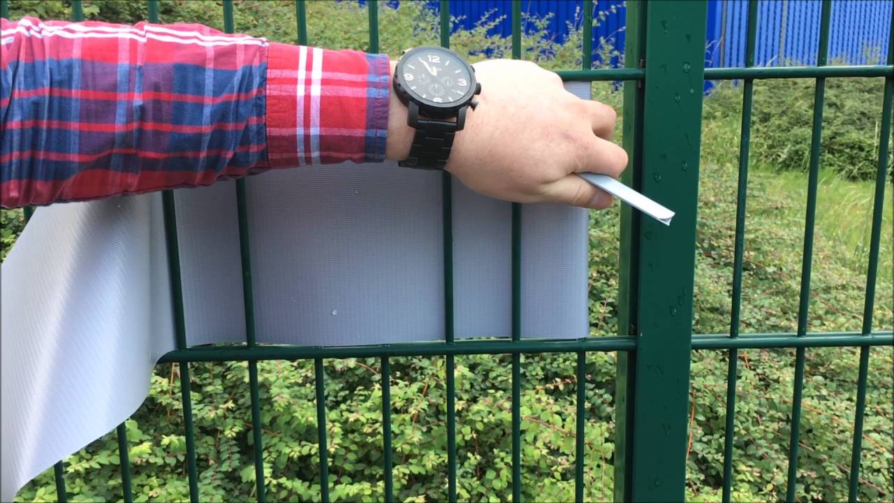 Sichtschutzstreifen Montage Kurzanleitung