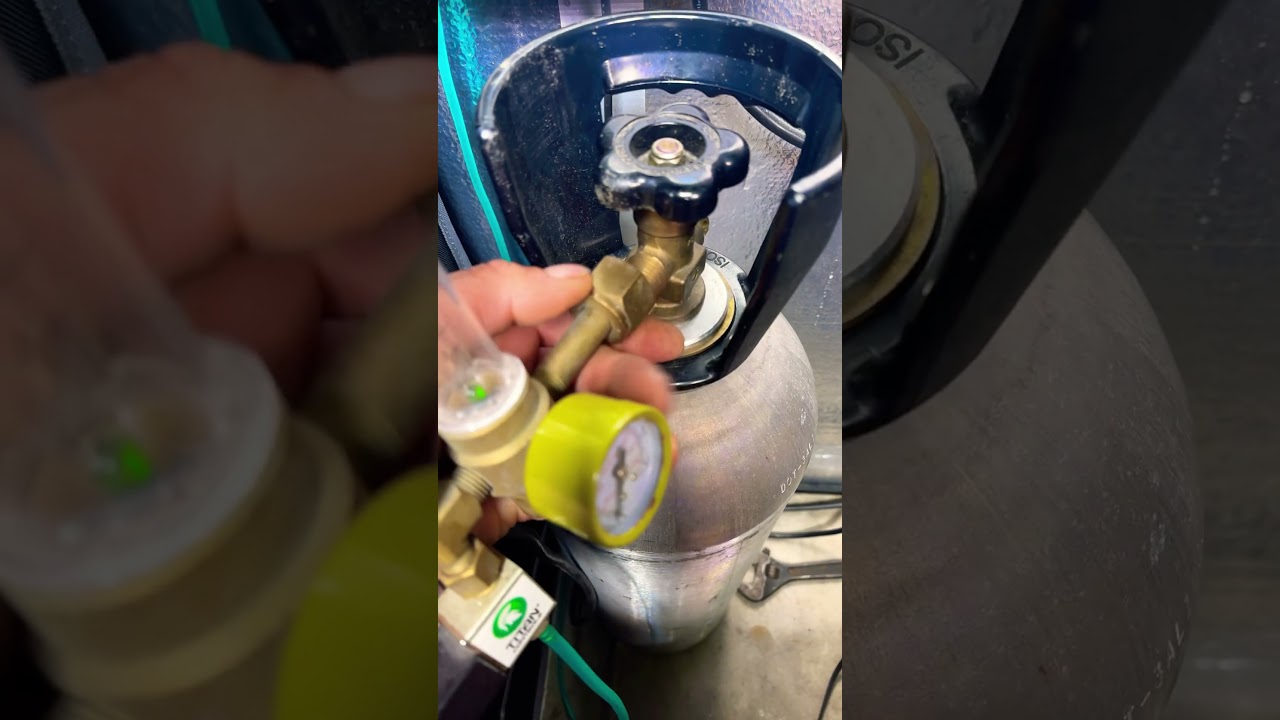 New co2 bottle going in. #growyourown #garden #microbes #co2
