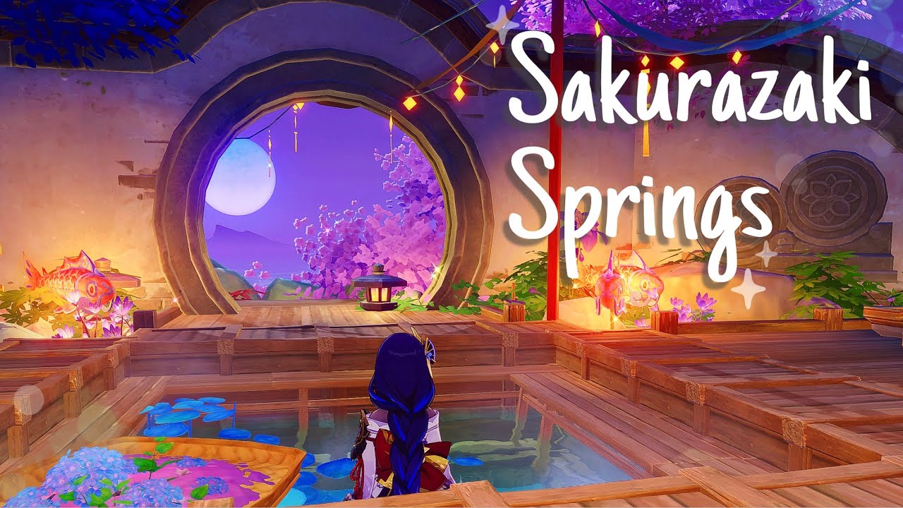 ♨️ Sakurazaki Springs - Serenitea Pot Design | Genshin Impact | 原神