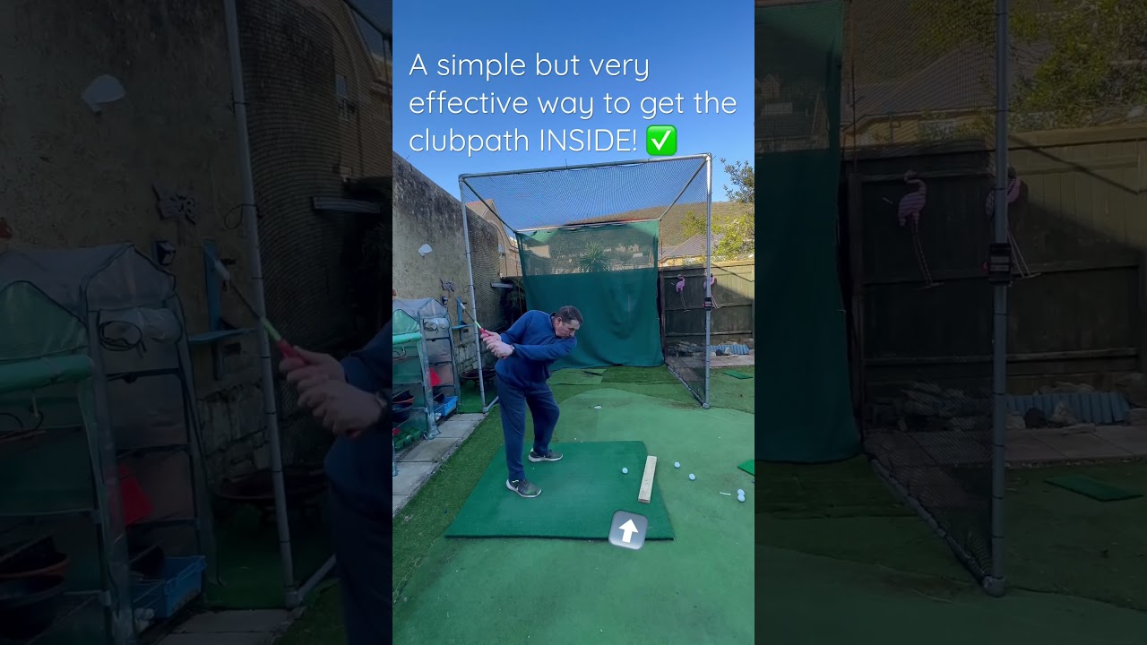 The EASIEST way to get club path more INSIDE! #golf #golfshorts #golfer #golflife #golfswing #foryou