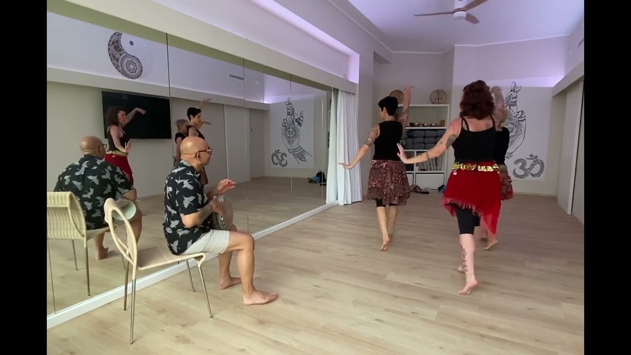 Global Caravan Dance slow moves drills with drumming by Asif Qu-Esercitazione movimenti lenti