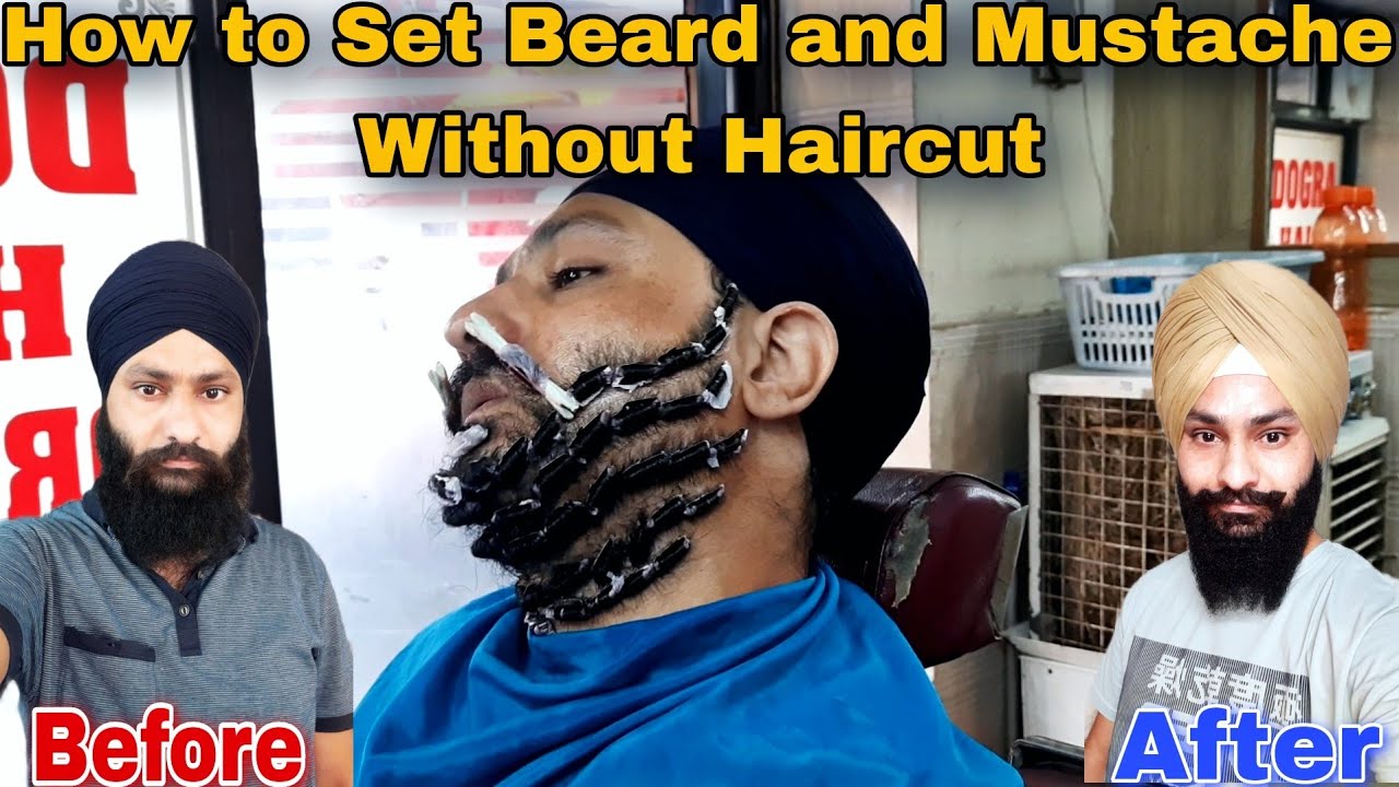 Beard Curling Punjab Without Haircut and Scissors Latest video 2022 | How To Set Beard and Mustaches