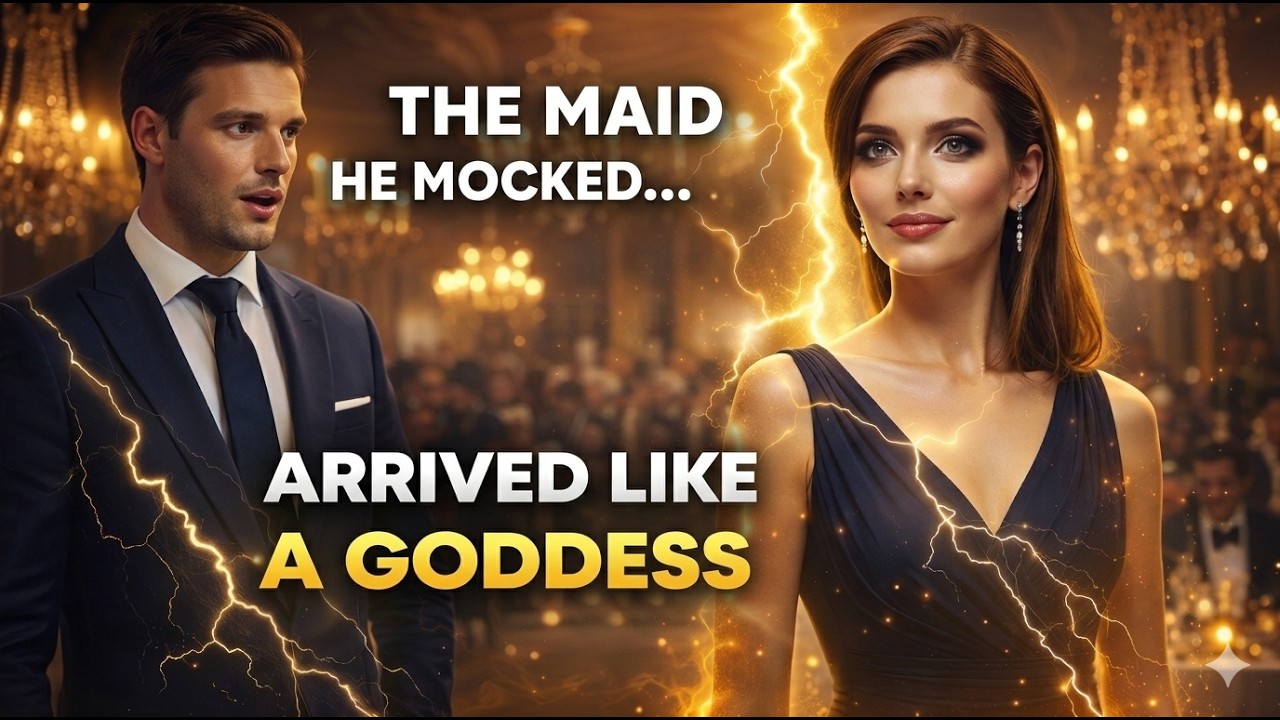 The Millionaire Invited His Maid as a Joke — But When She Arrived Like a Goddess, Everyone Stared!