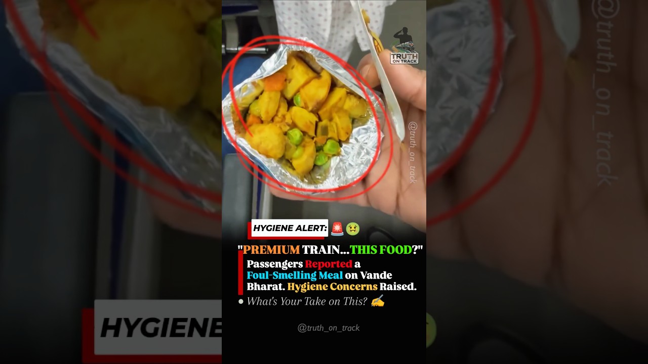 Passengers Report Foul-Smelling Food On Vande Bharat 🤢 #shorts #indianrailways #irctc