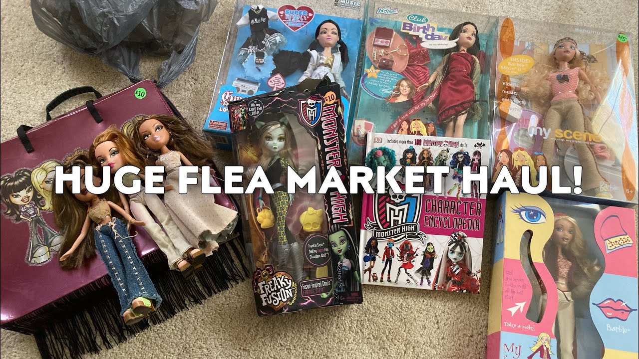 LIZZIE’S AMAZING FLEA MARKET HAUL | NEW IN BOX Monster High, My Scene dolls and more!