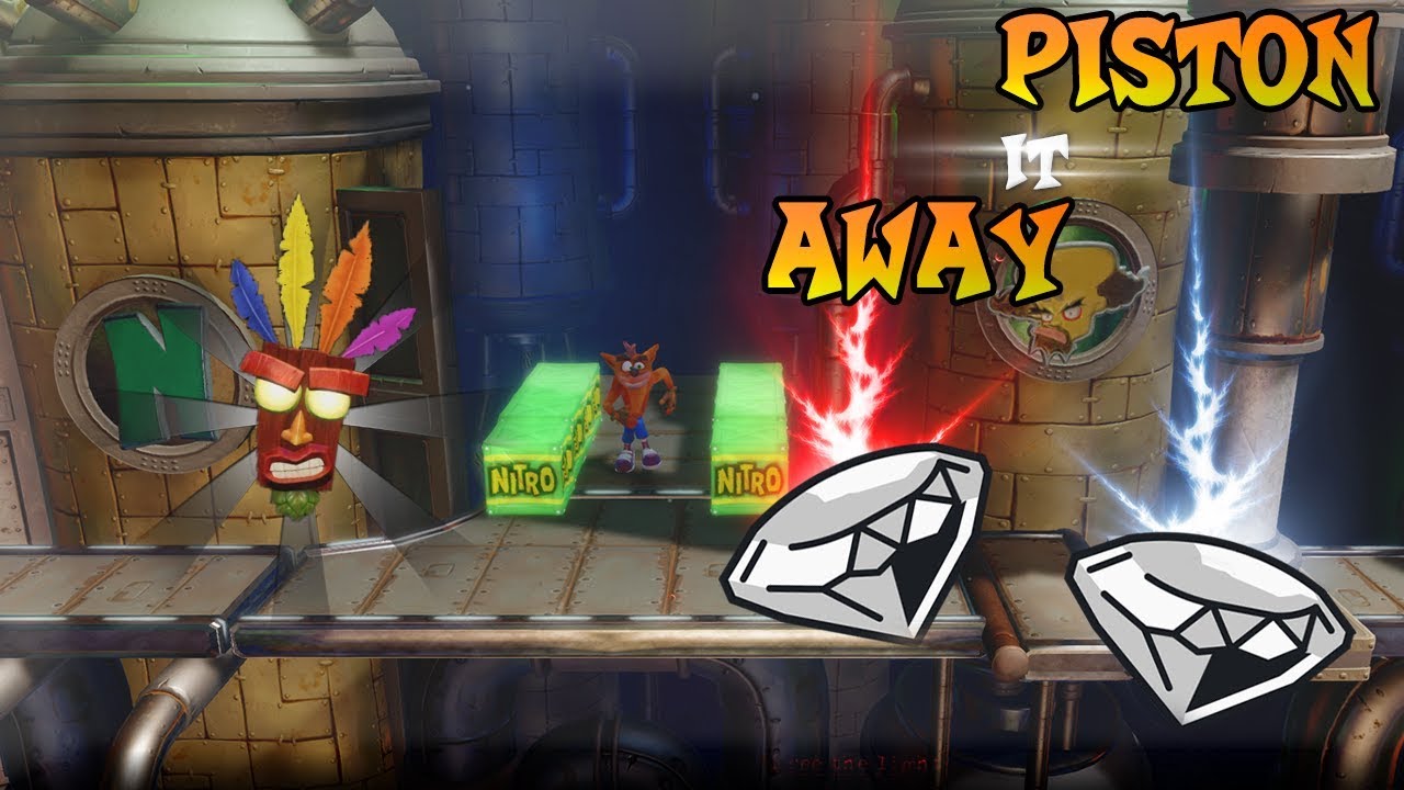 CONSEGUIR las GEMAS de PISTON IT AWAY! - Crash Bandicoot 2 [N'sane Trilogy]