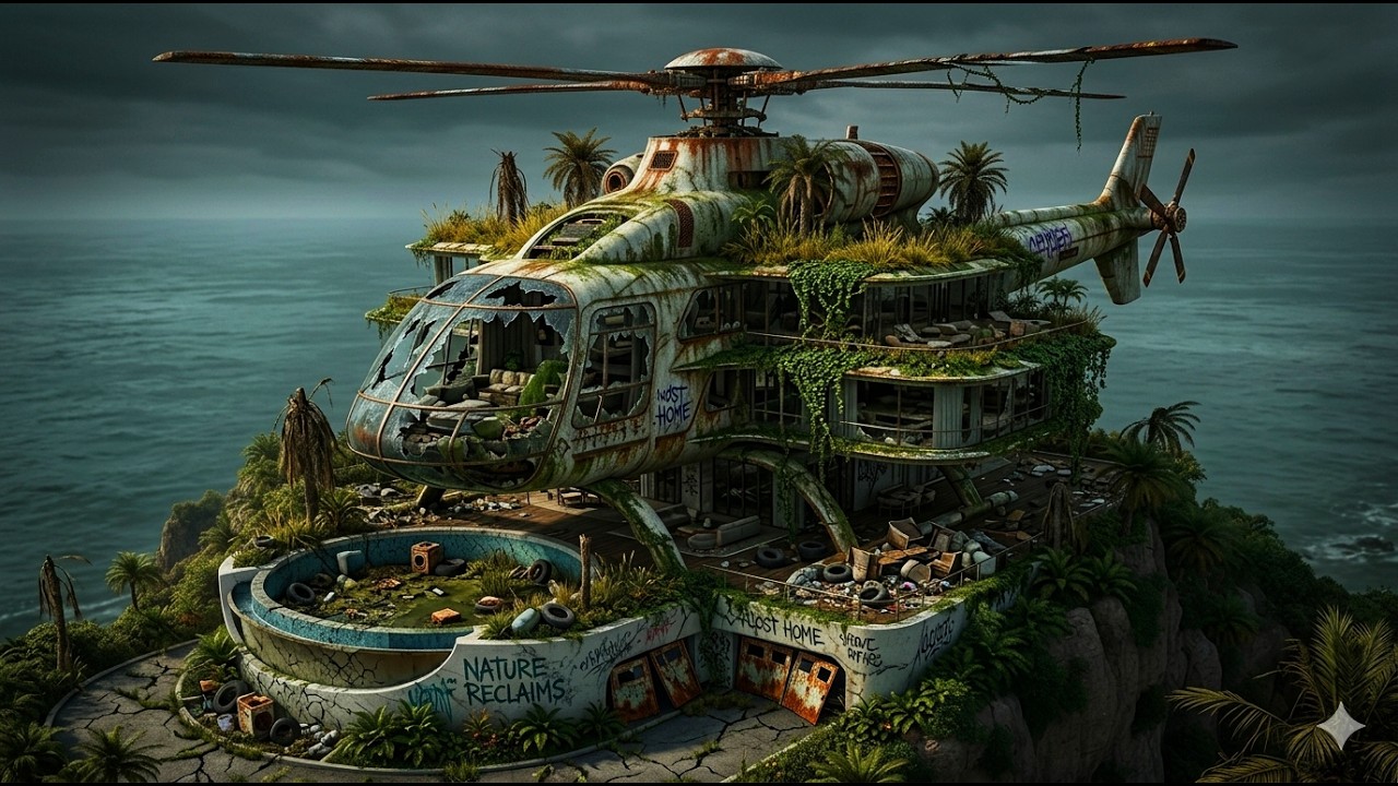 ASMR Restoration 2099 | Abandoned Helicopter Mansion Restored Into Luxury Sky Mansion Transformation