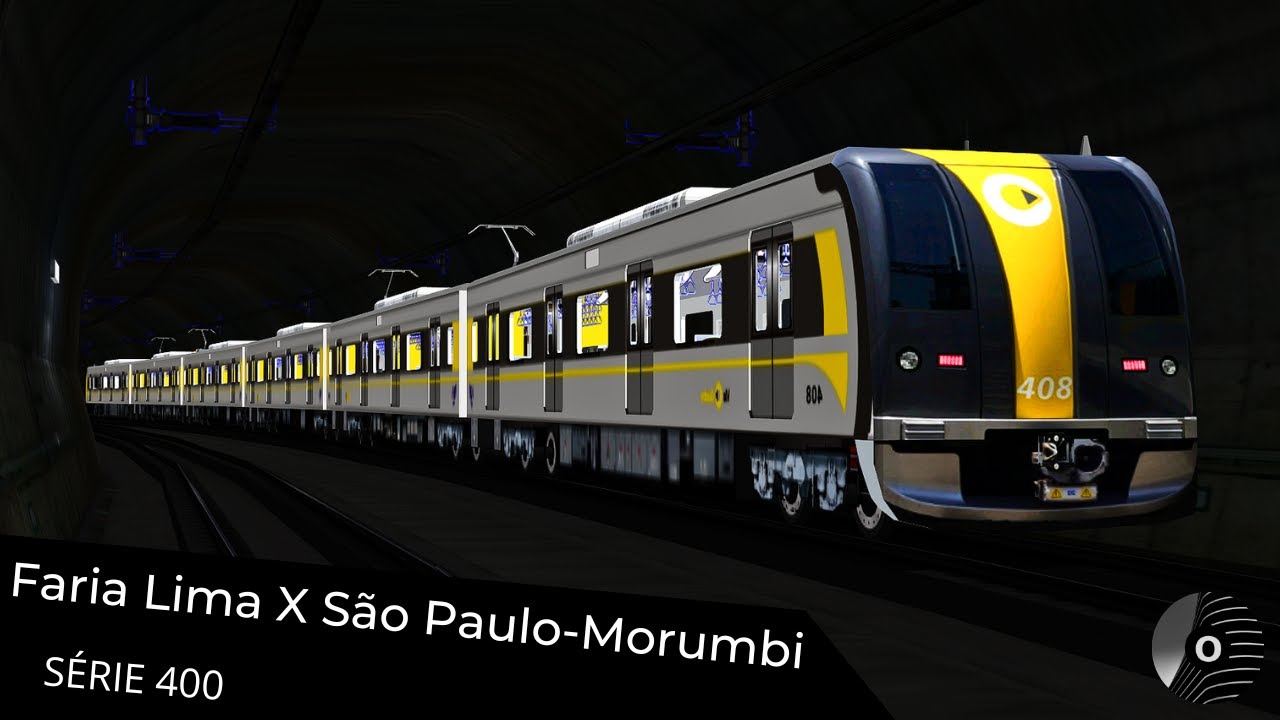 OpenBVE - FARIA LIMA x SÃO PAULO-MORUMBI com o TUE SÉRIE 400 da VIAQUATRO! Linha 4 Amarela