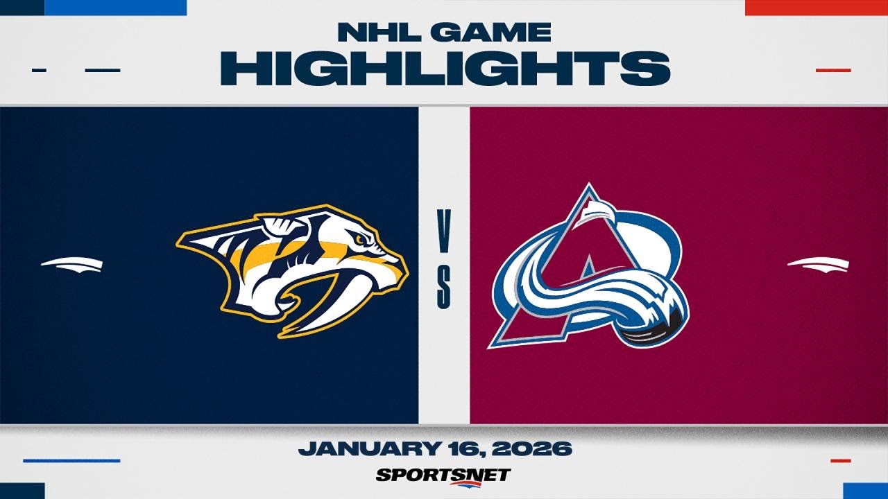 NHL Highlights | Predators vs. Avalanche - January 16, 2026