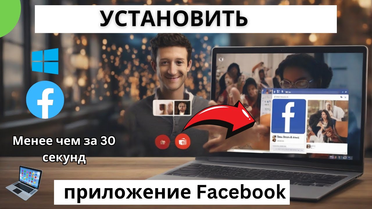 Как установить приложение Facebook в Windows &mdash; (ноутбук и ПК)