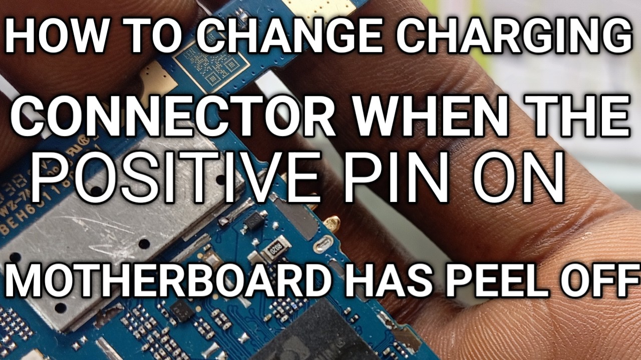 HOW TO CHANGE CHARGING CONNECTOR IN A MOBILE PHONE WHEN THE POSITIVE PIN ON THE MOTHERBOARD PEEL OF.