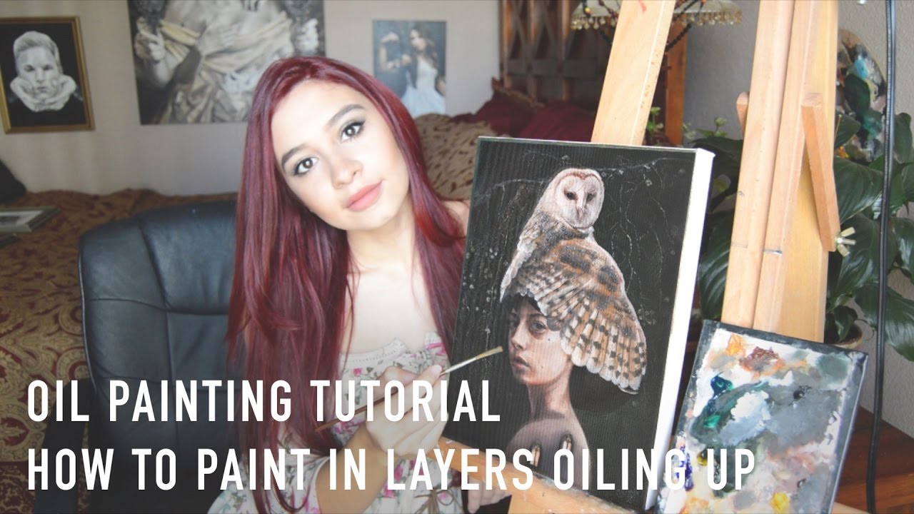 Oil Painting Tutorial | How to Layer Paint Oiling Up Technique | Surreal Art Time Lapse