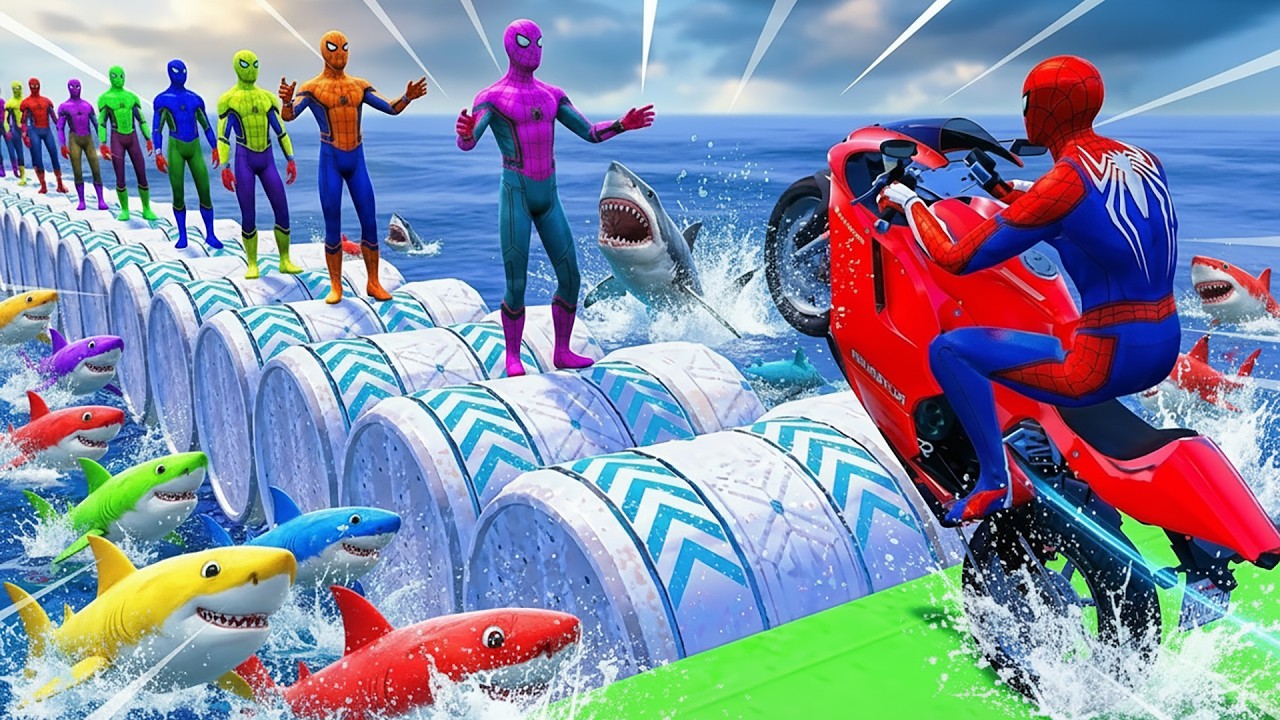 SPIDER-MAN Rescue BATMAN vs IRON MAN vs VENOM Funny Game GTA 5 🕸️ الرجل العنكبوت