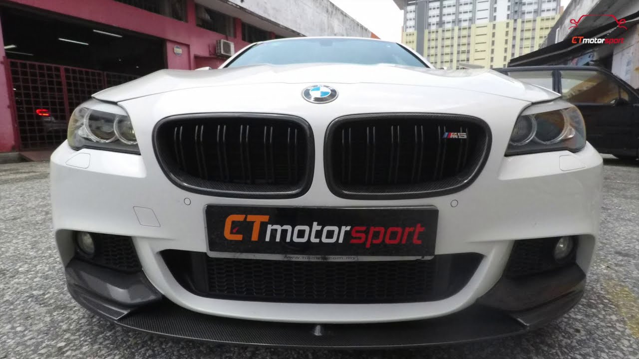 BMW F10 INSTALL M5 CARBON FIBER GRIILE AND FRONT LIP