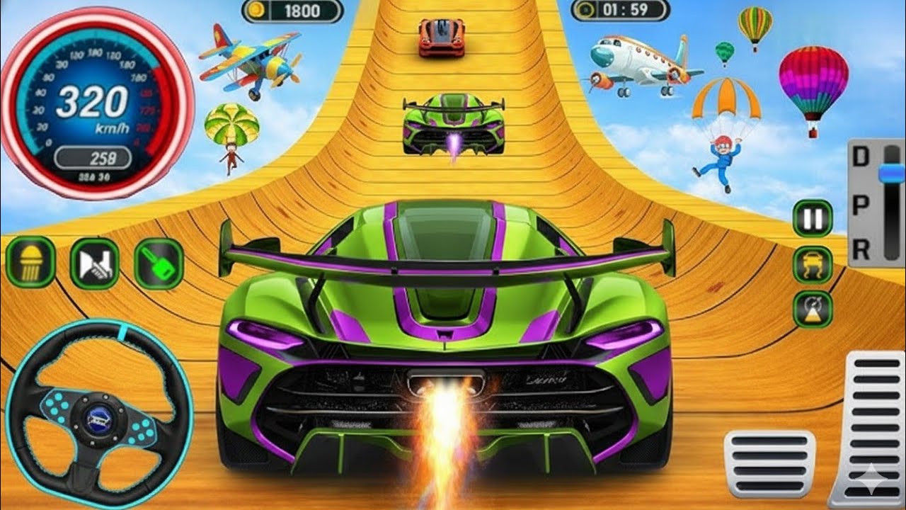 Mega Ramp Monster Car Racing 3D - Extreme Car Stunts - Android Gameplay