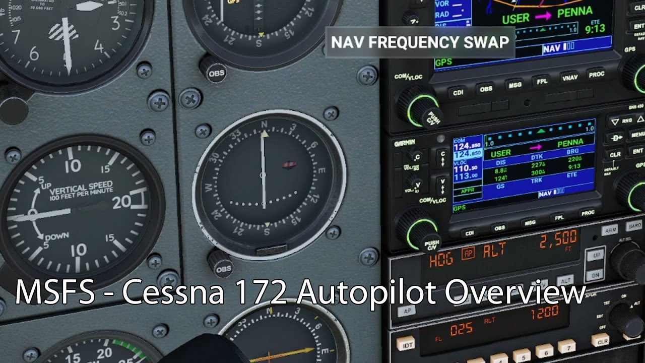 MSFS - Cessna 172 Classic Autopilot Overview
