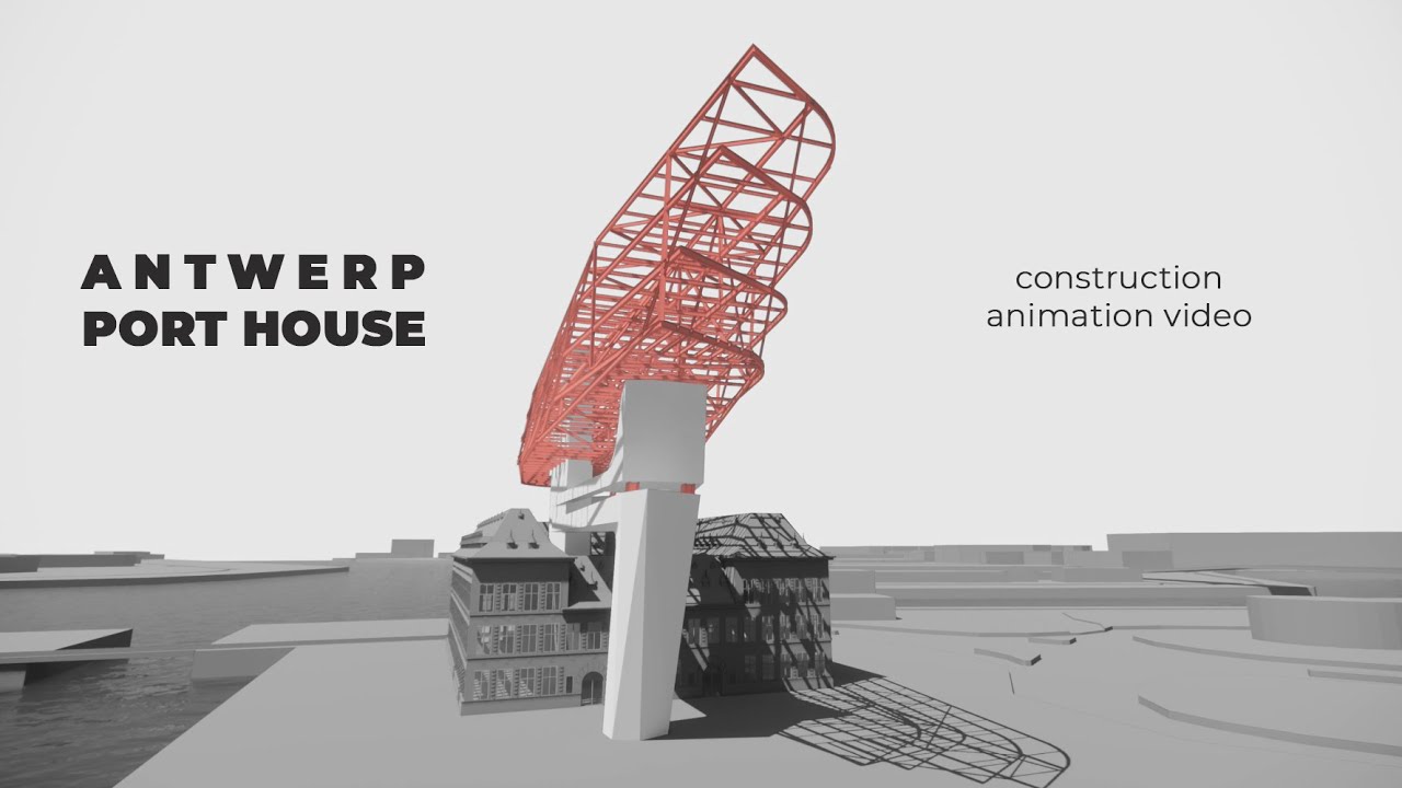Antwerp Port House (Zaha Hadid Architects) Construction Animation Video | study video by Nhat Le