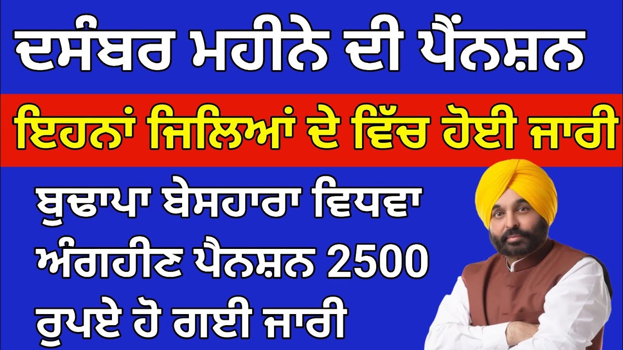 16 December Punjab budapa pension news news 2025, Pension scheme December 2025