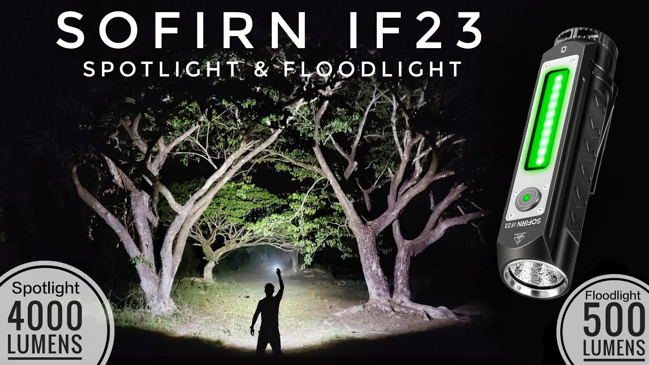 Sofirn IF23 Spotlight 4000 lm Floodlight 500 lm & RGB lights & Comparison with Convoy S21B XHP50.2
