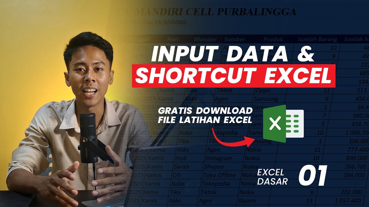 Belajar Excel Untuk Pemula Hari 01 : Input Data & Shortcut Excel