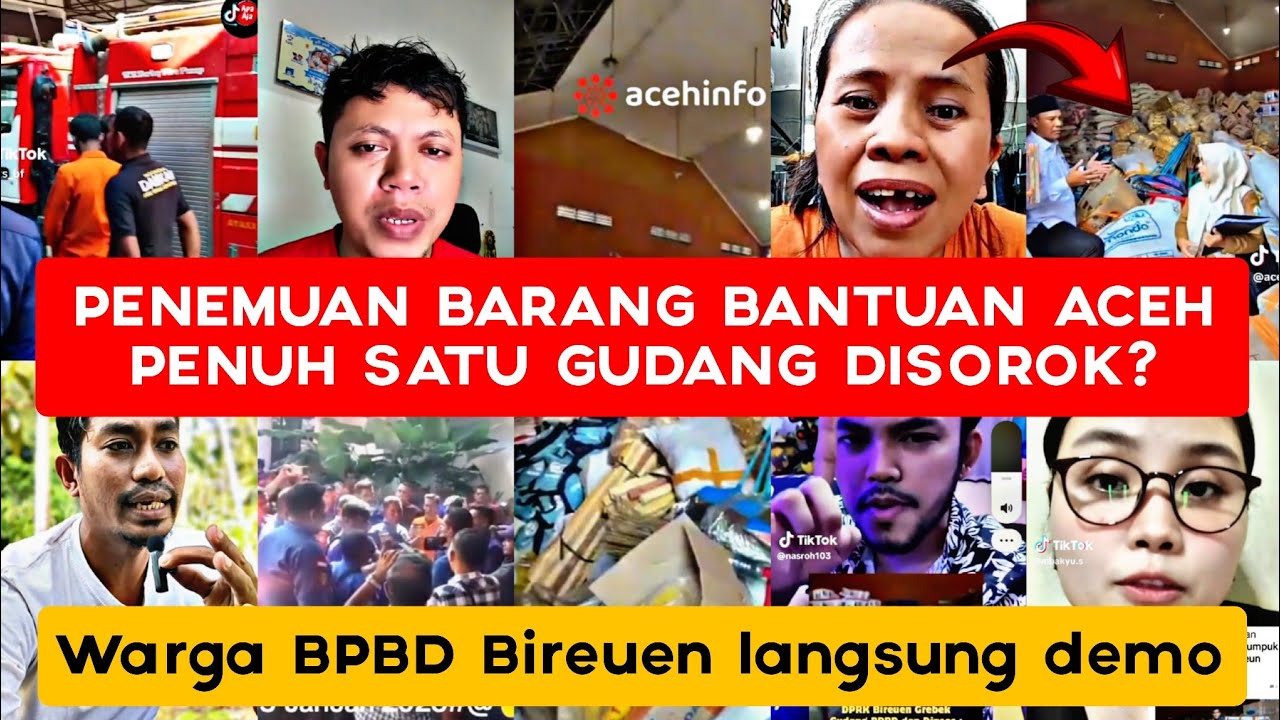TERBONGKAR❗Penuh Satu Gudang Barang Bantuan Di BPBD Bireuen Diserbu, Kena Fitnah,  Apa Faktanya?