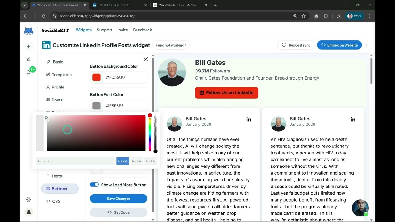 How to embed LinkedIn Profile Posts on Wix? (2026)