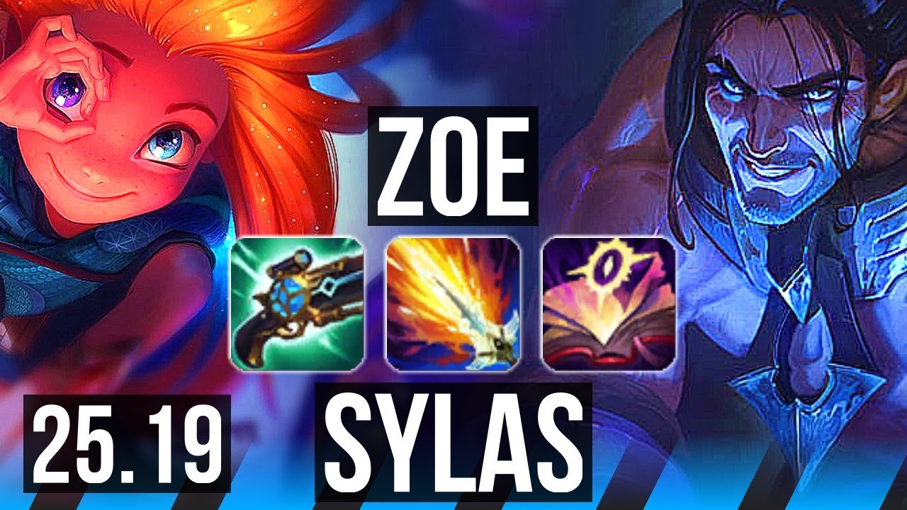 ZOE vs SYLAS (MID) | 6 solo kills, 11/3/9 | KR Master | 25.19