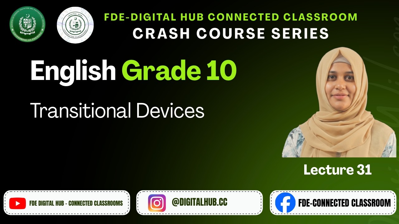 Transitional Devices | English | Grade 10 | Crash Course Series | FDE