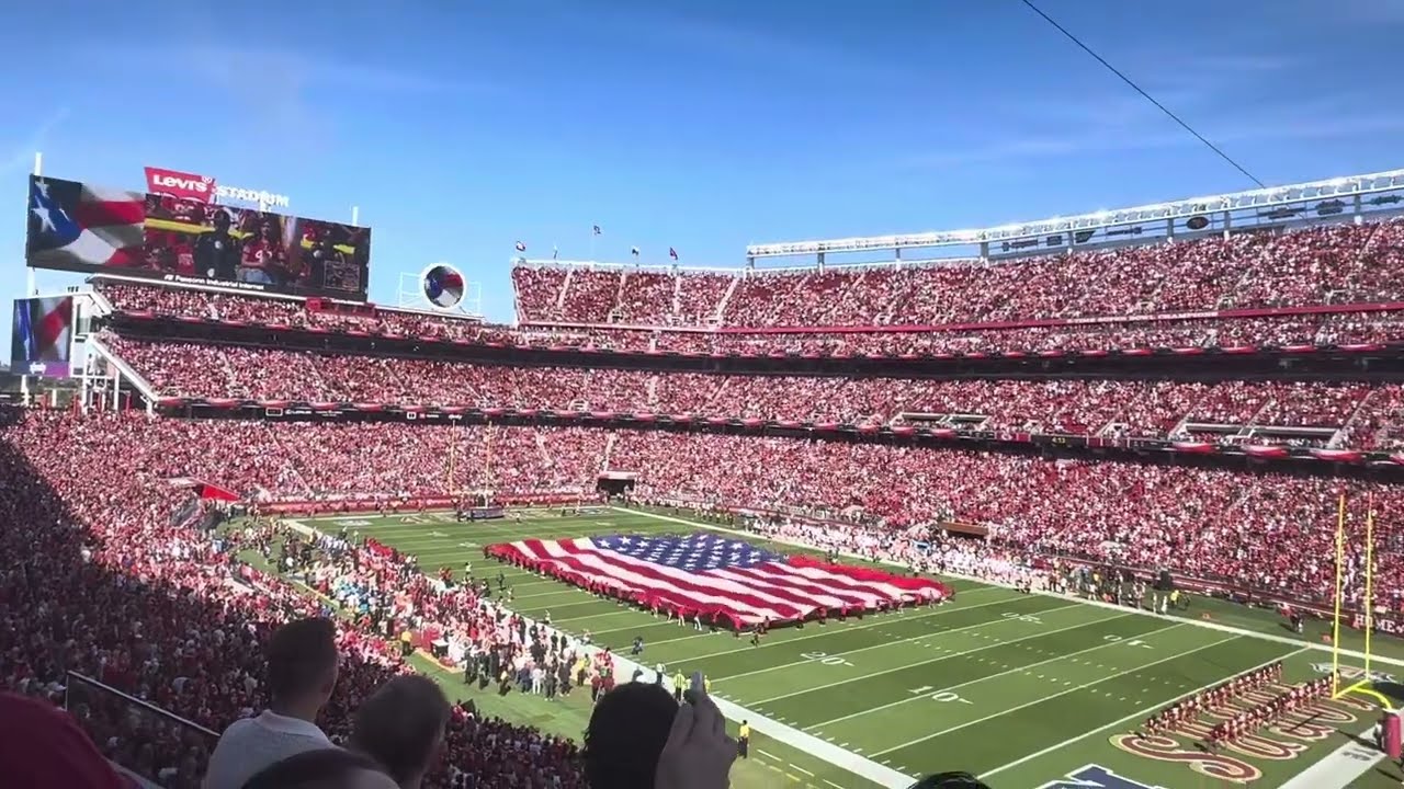 National Anthem Fly Over San Francisco 49ers vs Kansas City Chiefs