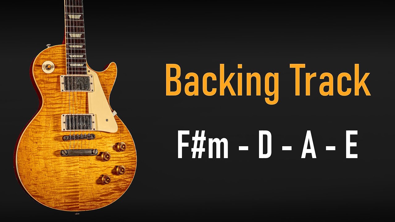 Rock Pop BACKING TRACK F# Minor | F#m D A E | 70 BPM | Guitar Backing Track | TGuitar