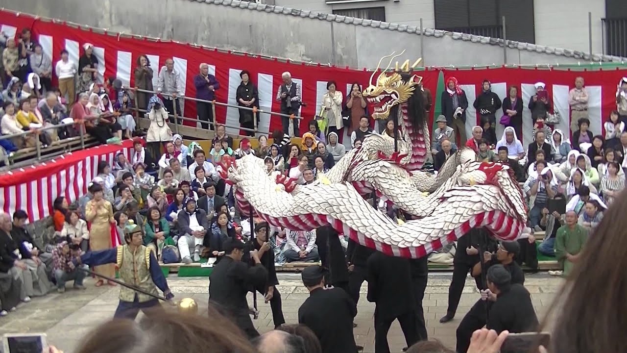 2015長崎くんち　諏訪町　傘鉾・龍踊　中日・八坂神社　20151008 105700