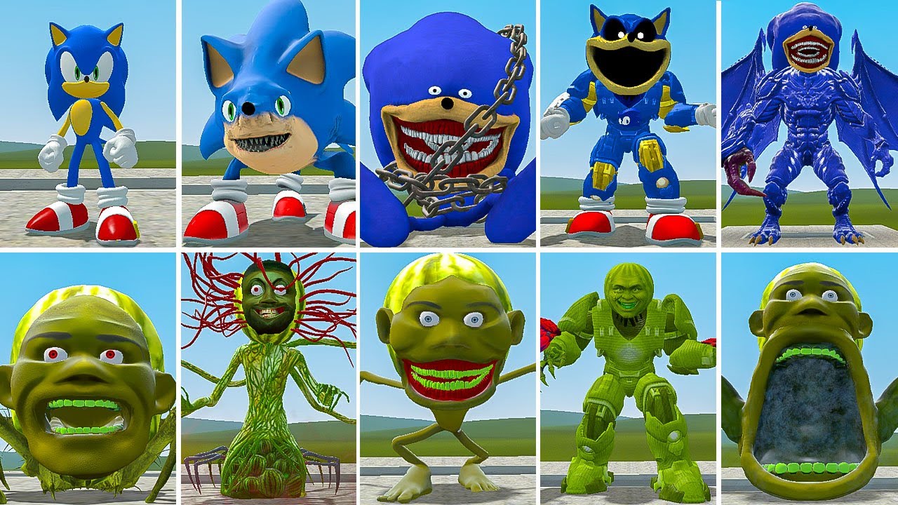 ALL NEW ZOOCHOSIS LINGANG FAMILY VS ALL SONIC CTHULHU 1-2 ? in Garrysmod!,...